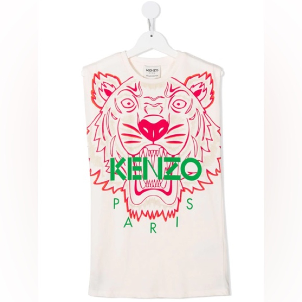 COPY - KENZO PARIS KIDS - Cotton Jersey Dress in Cream
